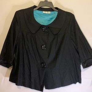 Women’s black swing jacket size 18W Cato Linen top.